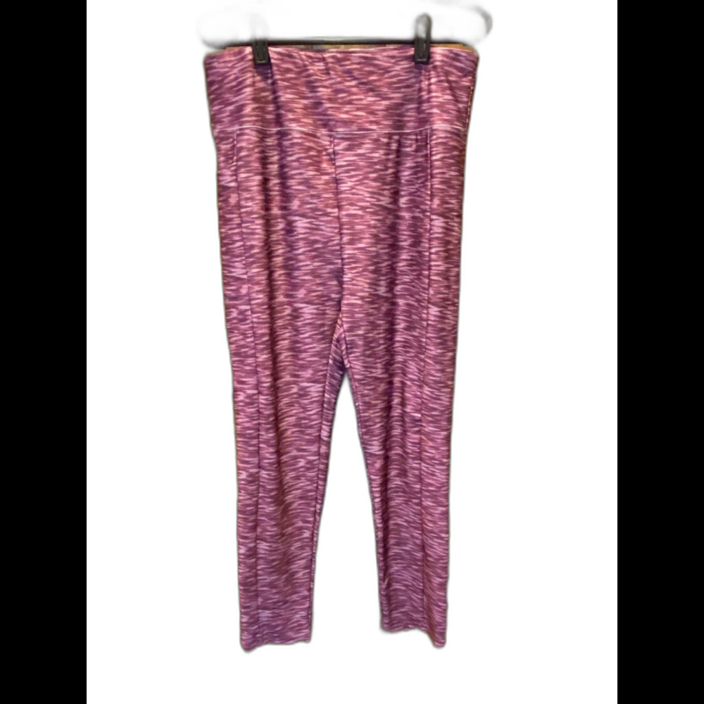 Zone Pro Womens‎ Plus Size XL Varigated Burgundy Yoga Pilates Running  Leggings